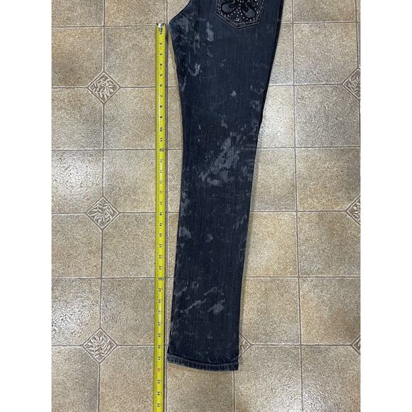 Red Rivet Jeans Black Spots/Gray Bedazzled/Embellished Pockets Women’s Size 9 - Picture 6 of 14